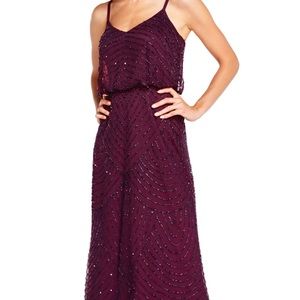 Adrianna Papell Art Deco blouson beaded gown